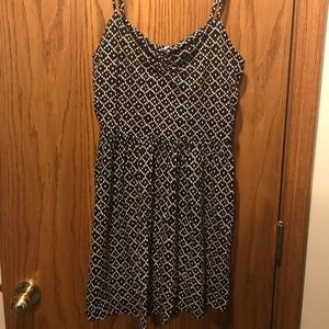 Ann Taylor Loft Size M minidress black & white dot